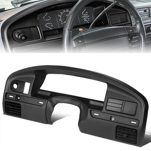 nan INSTRUMENT CLUSTER DASH PANEL BEZEL - 94-97 FORD F-150, F-250, F-350 / 94-97 FORD F SUPER DUTY - FITS MODELS WITH GAS ENGINES ONLY - BLACK