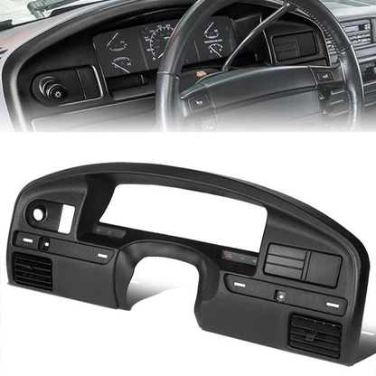 nan INSTRUMENT CLUSTER DASH PANEL BEZEL - 94-97 FORD F-150, F-250, F-350 / 94-97 FORD F SUPER DUTY - FITS MODELS WITH GAS ENGINES ONLY - BLACK