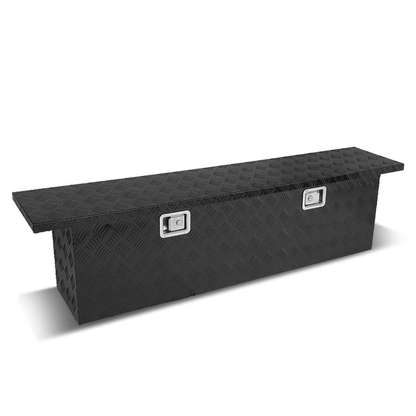 CAJA DE HERRAMIENTAS TRUCK CROSSOVER - W/ LOCK & KEY - ALUMINUM - 69" X 12" X 15.5" - BLACK