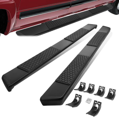ESTRIBOS 6" - FLAT BOARD - 09-18 DODGE RAM 1500 / 11-20 DODGE RAM 2500, 3500 / 2019 DODGE RAM 1500 CLASSIC - CREW CAB - BLACK