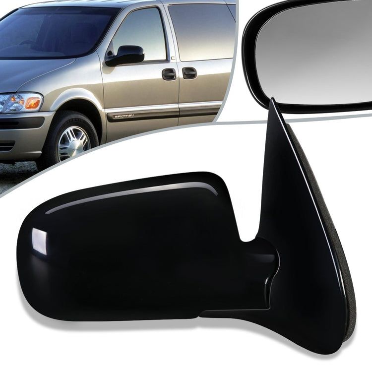 RETROVISOR MIRROR - OEM - 05-07 BUICK TERRAZA / 97-04 CHEVY VENTURE / 97-04 OLDSMOBILE SILHOUETTE / 97-98 PONTIAC TRANS SPORT / 05-07 SATURN RELAY - POWERED - PAINTABLE - BLACK - RIGHT