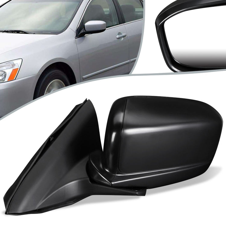 RETROVISOR MIRROR - OEM - 03-07 HONDA ACCORD 2-DOOR - POWERED - HEATED - TEXTURED - BLACK - LEFT