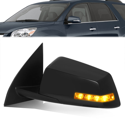 RETROVISOR MIRROR - OE STYLE - SATURN OUTLOOK 2007-2008 - WITH POWER WITH HEATED GLASS WITH SIGNAL - 2ND DESIGN - DRIVER LEFT SIDE - BLACK
