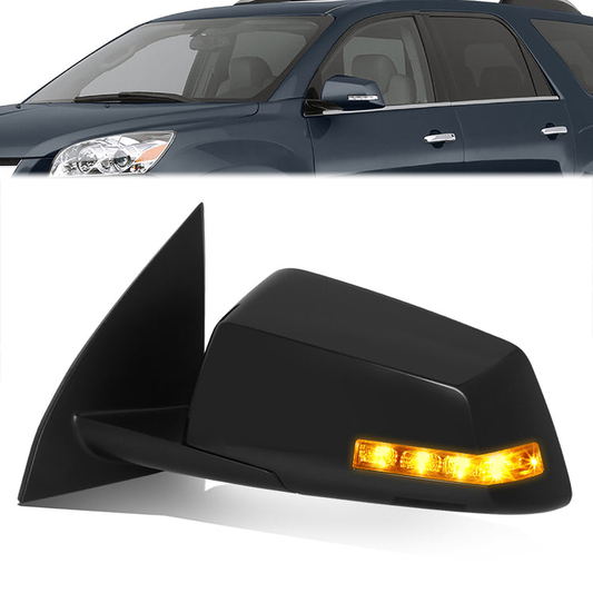 RETROVISOR MIRROR - OE STYLE - SATURN OUTLOOK 2007-2008 - WITH POWER WITH HEATED GLASS WITH SIGNAL - 2ND DESIGN - DRIVER LEFT SIDE - BLACK