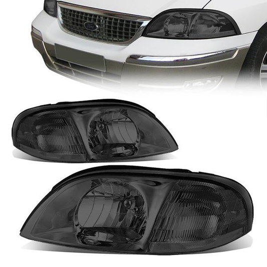 FAROS 99-03 FORD WINDSTAR - SMOKE HOUSING / CLEAR CORNER - 9007 LOW BEAM / HIGH BEAM