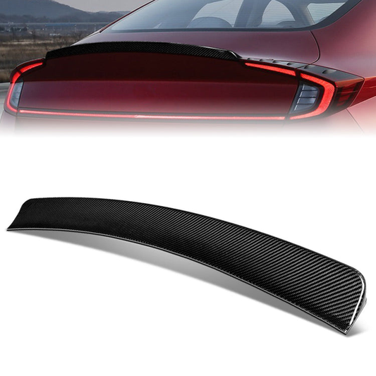 SPOILER CAR TRUNK SPOILER - 20-22 HYUNDAI SONATA - CARBON FIBER BLACK