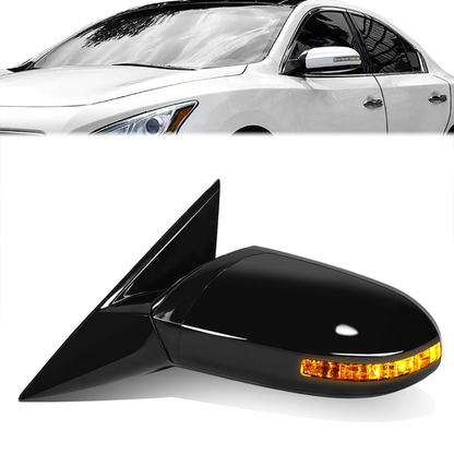 RETROVISOR MIRROR - OE STYLE - NISSAN MAXIMA 09-15 - WITH POWER WITH HEATED GLASS WITH SIGNAL WITH MEMORY - DRIVER SIDE - PAINT TO MATCH - BLACK
