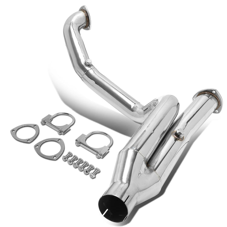 nan Y-PIPE EXHAUST - STAINLESS STEEL - 09-14 DODGE RAM 1500 5.7L V8 - FITS AUTOMATIC TRANSMISSION MODELS ONLY - FITS 2WD/ 4WD MODELS ONLY - FITS LONG TUBE HEADERS ONLY - REQUIRES CUTTING OF EXISTING EXHAUST FOR INSTALLATION