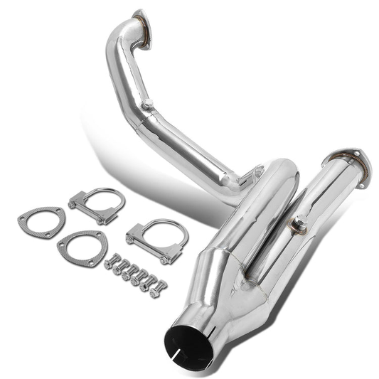 nan Y-PIPE EXHAUST - STAINLESS STEEL - 09-14 DODGE RAM 1500 5.7L V8 - FITS AUTOMATIC TRANSMISSION MODELS ONLY - FITS 2WD/ 4WD MODELS ONLY - FITS LONG TUBE HEADERS ONLY - REQUIRES CUTTING OF EXISTING EXHAUST FOR INSTALLATION
