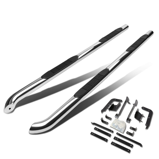 ESTRIBOS 3" - ROUND - 45 DEG - 13-17 NISSAN PATHFINDER - SILVER