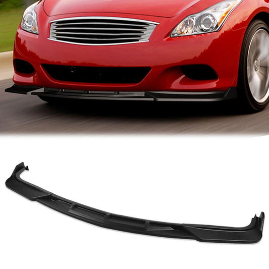 LIP FRONTAL 08-13 INFINITI G37 COUPE - REQUIRES DRILLING BUMPER FOR INSTALLATION - 3PC - MATTE BLACK