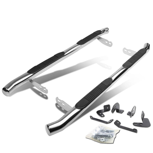 ESTRIBOS 3" - ROUND - 45 DEG - 01-07 TOYOTA HIGHLANDER / 04-06 LEXUS RX330 - SILVER