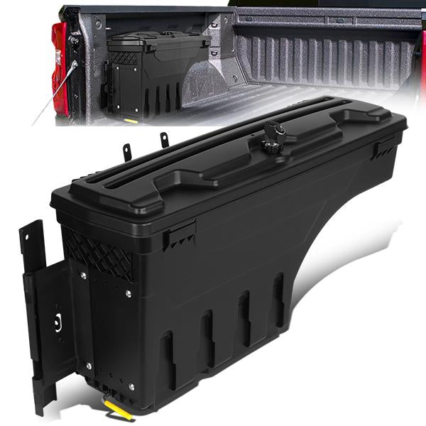 nan WHEEL WELL LOCK BOX - 17-20 FORD F-250, F-350 SUPER DUTY - DRILLING IS REQUIRED TO MOUNT TO VEHICLE - W/ LOCK - W/ KEY - DRIVER SIDE - BLACK