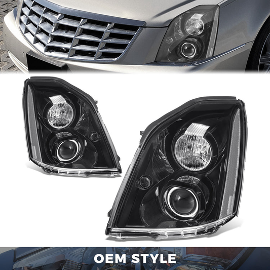FAROS OE STYLE - 06-11 CADILLAC DTS - BLACK HOUSING - CLEAR REFLECTOR