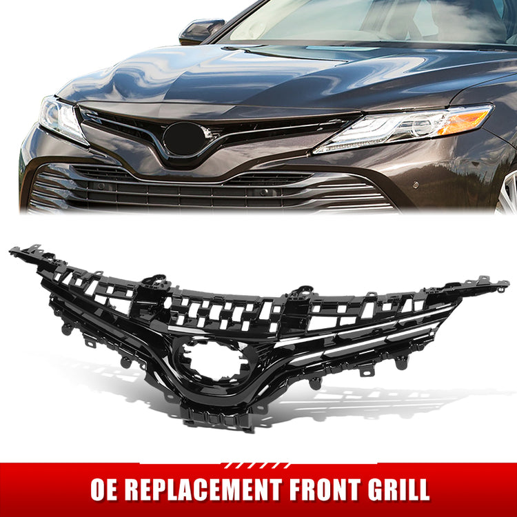 PARRILLA GRILLE - TY CAMY 18-20/21-ON/ GRILLE ASS'Y 18-20/ PAINTED GLOSS BLACK/ W/O AROUND VIEW CAMREA H./ ( XLE)//PARTS.NO,TO1200420//OEM NO,5310106A70