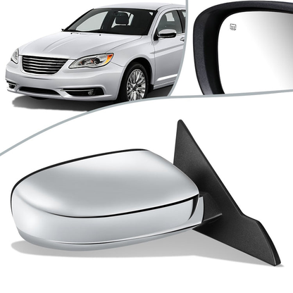RETROVISOR MIRROR - OEM - 11-14 CHRYSLER 200, CONVERTIBLE - POWERED - HEATED - FOLDING - W/ CHROME COVER RIGHT