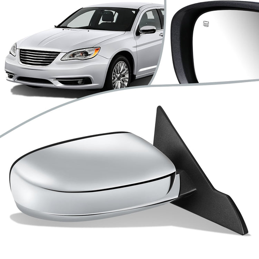 RETROVISOR MIRROR - OEM - 11-14 CHRYSLER 200, CONVERTIBLE - POWERED - HEATED - FOLDING - W/ CHROME COVER RIGHT