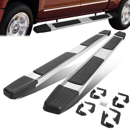 ESTRIBOS 6" - 07-21 TOYOTA TUNDRA - CREWMAX - CHROME / BLACK