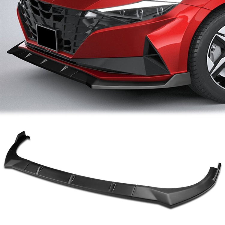 LIP FRONTAL 21-22 HYUNDAI ELANTRA - REQUIRES DRILLING BUMPER FOR INSTALLATION - 3PC - MATTE BLACK