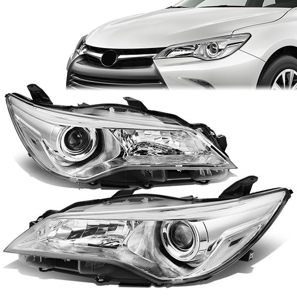 FAROS 15-17 TOYOTA CAMRY - FITS MODELS W/ HALOGEN HEADLIGHTS - PROJECTOR LOW BEAM - 9005 HIGH / H11 LOW BEAM - CHROME HOUSING / CLEAR CORNER