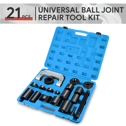 HERRAMIENTAS BALL JOINT SEPARATOR - 21PCS - 4*4 MASTER ADAPTOR REMOVAL SERVICE KIT COLOR BLUE - FORD DODGE 2-AND 4-WHEEL DRIVE PICKUPS - VANS AND SUVS FROM 1997 TO PRESENT