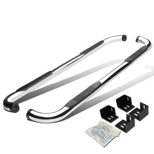 ESTRIBOS 3" - ROUND - 90 DEG - 98-03 DODGE DURANGO - SILVER