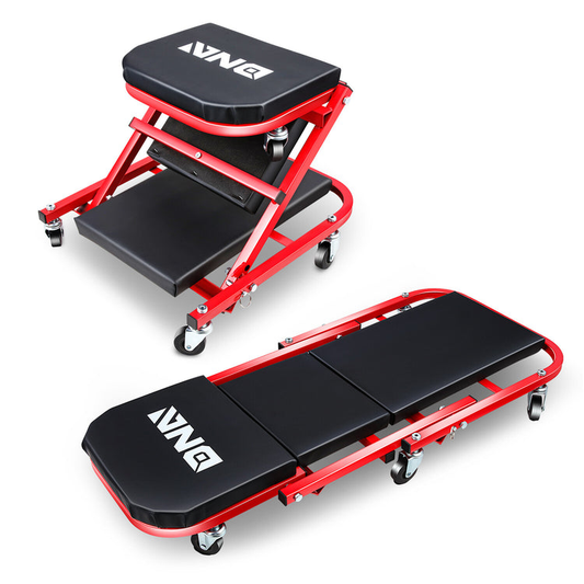 HERRAMIENTAS 36" 2 IN 1 CAR CREEPER AND SEAT - RED