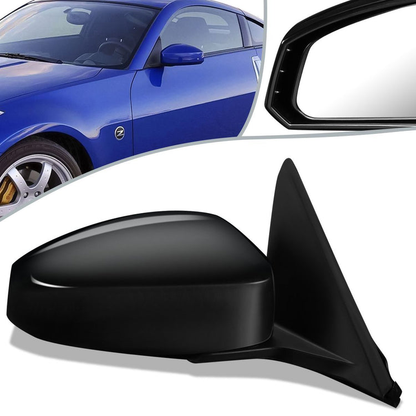 RETROVISOR MIRROR - OEM - 03-09 NISSAN 350Z - POWERED - HEATED - PAINTABLE - BLACK - RIGHT