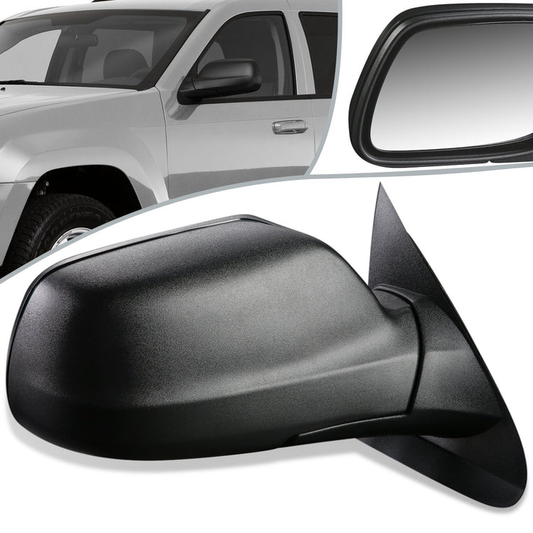 RETROVISOR MIRROR - OEM - 05-10 JEEP GRAND CHEROKEE - POWERED - HEATED - TEXTURED - BLACK - RIGHT