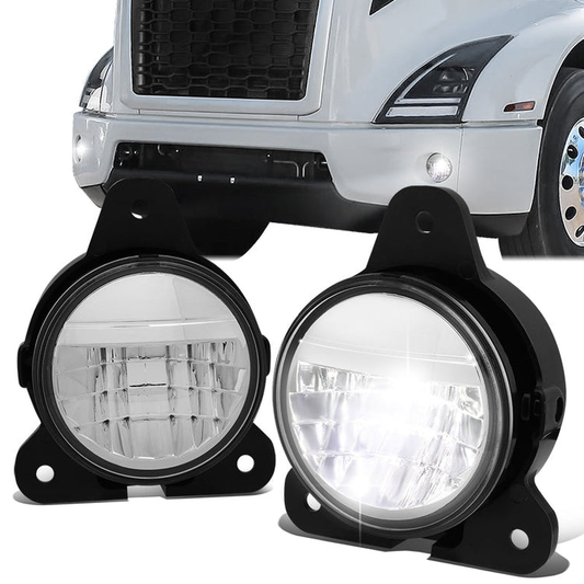 FAROS DE NIEBLA 18-20 VOLVO VNR, VNR 300, VNR400, VNR 640 MODELS - REFLECTOR - FULL LED - CHROME