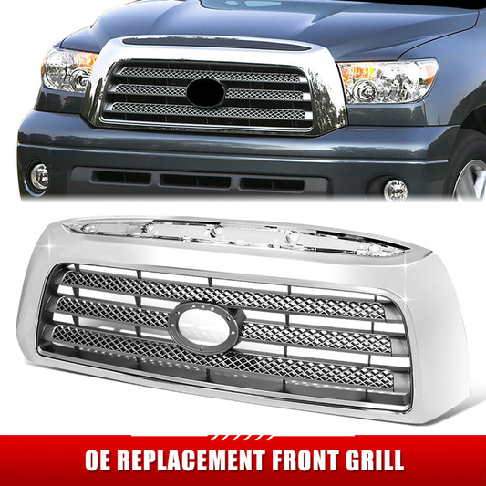 PARRILLA GRILLE - TY TUNDR '07-'13/ GRILLE ASS'Y 07-09/ SILVER-GRAY W/CHROME FRAME/ (LIMITED)