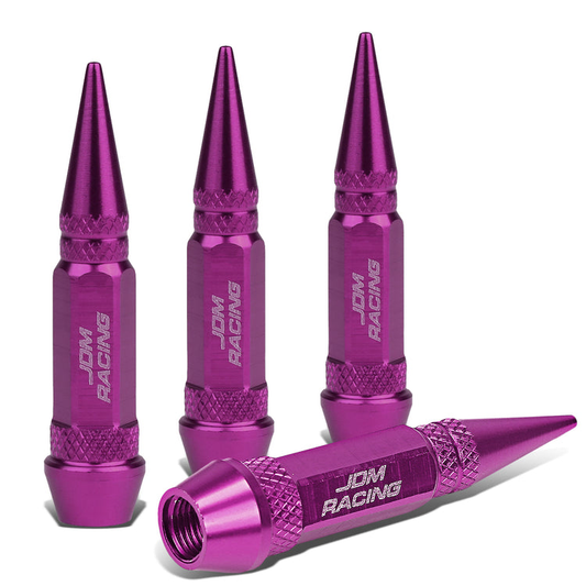 ACCESORIOS 60MM / 2.30" TALL - SPIKED - LUG NUT STYLE - PURPLE