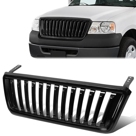 PARRILLA GRILLE - 04-08 FORD F-150 - VERTICAL FENCE STYLE - BLACK