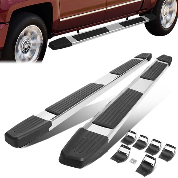 ESTRIBOS 5.25" - 15-20 FORD F-150 / 17-20 FORD F-250, F-350 SUPER DUTY - CREW CAB - CHROME / BLACK