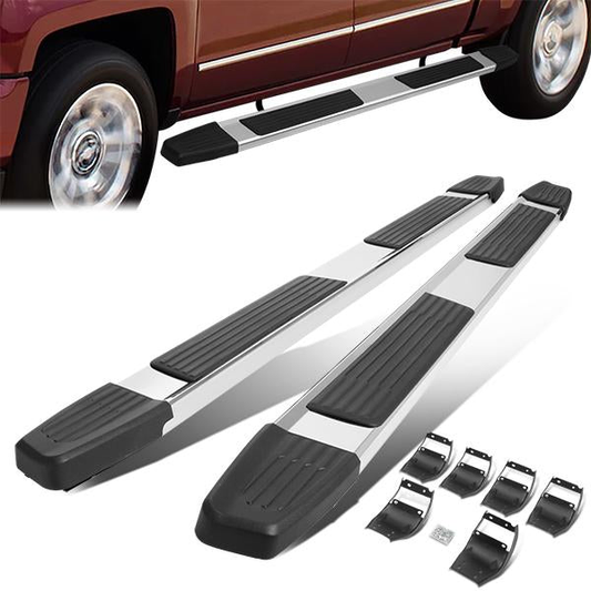 ESTRIBOS 5.25" - 15-20 FORD F-150 / 17-20 FORD F-250, F-350 SUPER DUTY - CREW CAB - CHROME / BLACK