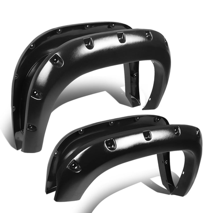 CANTONERAS 07-13 GMC SIERRA 1500 - FITS 69.3" BED MODELS ONLY - POCKET-RIVETED STYLE - TEXTURED - MATTE BLACK