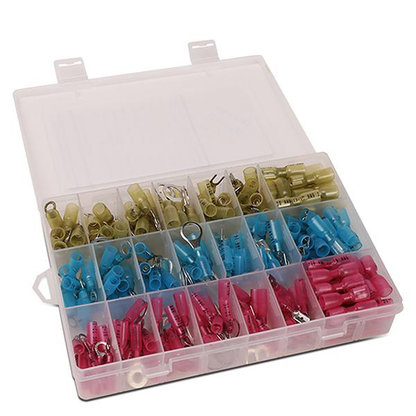 nan WIRE CONNECTOR ASSORTMENT - 250PCS - HEAT SHRINK WIRE CONNECTOR - 22-16 AWG, 14-16 AWG, 10-12 AWG