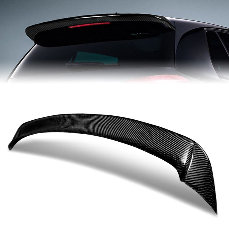 SPOILER CAR TRUNK SPOILER - 10-13 VOLKSWAGEN GOLF - CARBON FIBER BLACK