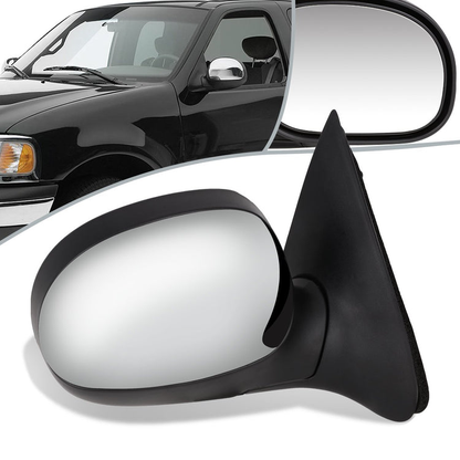 RETROVISOR MIRROR - OEM - 97-03 FORD F-150 / 97-99 FORD F-250 - MANUAL - CHROME - RIGHT