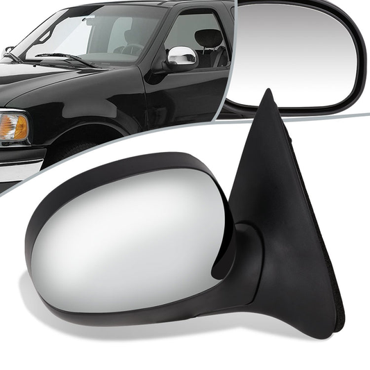 RETROVISOR MIRROR - OEM - 97-03 FORD F-150 / 97-99 FORD F-250 - MANUAL - CHROME - RIGHT