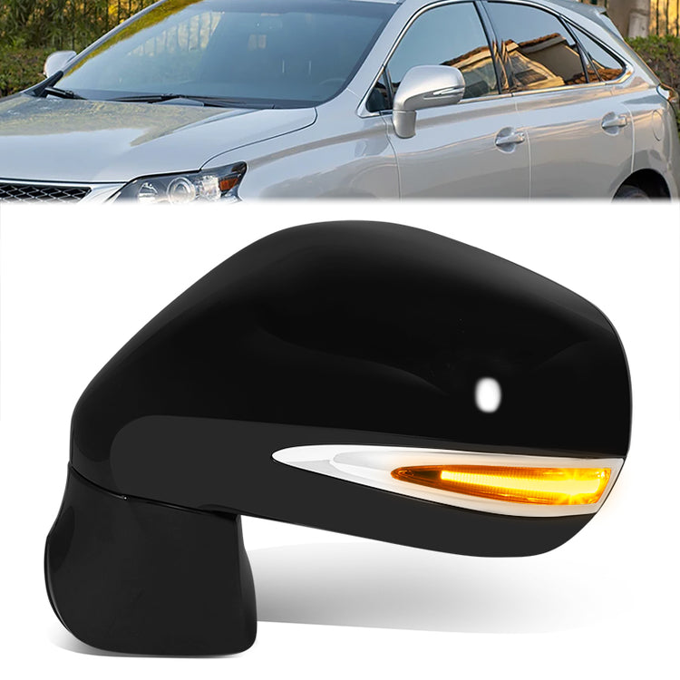 RETROVISOR MIRROR - OE STYLE - LEXUS RX350 13-15 - LEXUS RX450H 13-15 - WITH POWER WITH MEMORY WITH HEATED - DRIVER SIDE - PAINT TO MATCH - BLACK