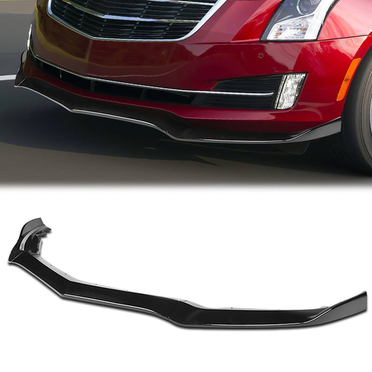 LIP FRONTAL 15-18 CADILLAC ATS - REQUIRES DRILLING BUMPER FOR INSTALLATION - 3PC - PAINTED GLOSS BLACK