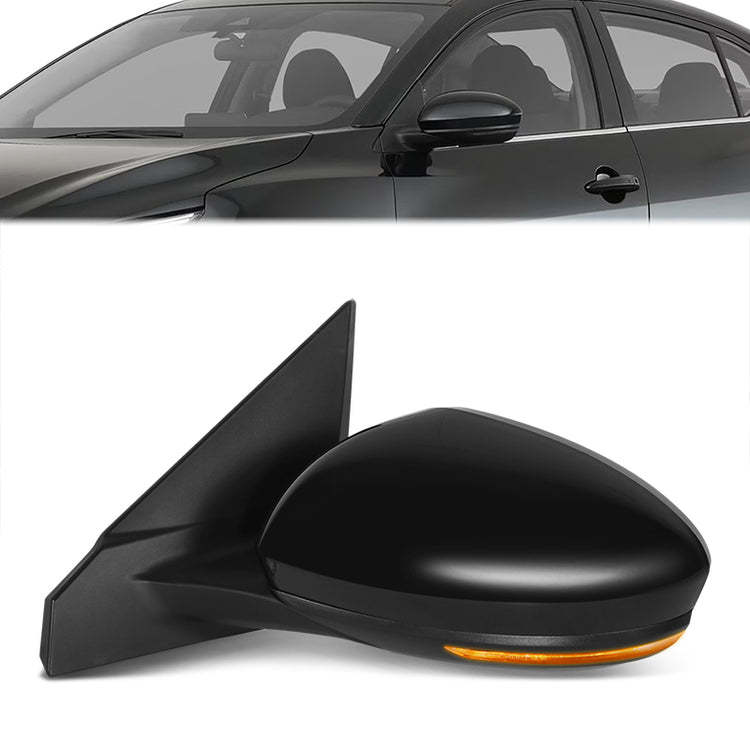 RETROVISOR MIRROR - OE STYLE - NISSAN SENTRA 20-21 - WITH POWER WITH HEATED WITH SIGNAL - DRIVER SIDE - PAINT TO MATCH - BLACK