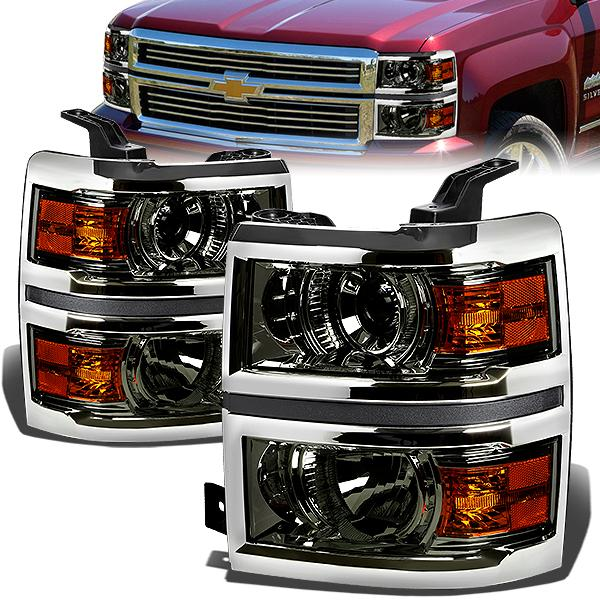 FAROS 14-15 CHEVY SILVERADO 1500 - LED PROJECTOR - SMOKE HOUSING / AMBER CORNER