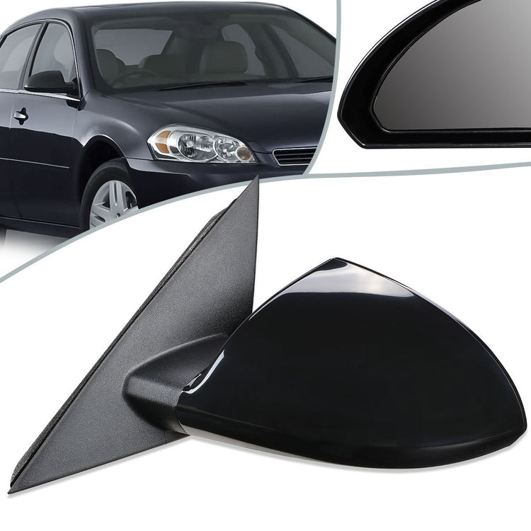 RETROVISOR MIRROR - OEM - 06-13 CHEVY IMPALA / 14-16 CHEVY IMPALA LIMITED - POWERED - HEATED - TEXTURED - BLACK - LEFT