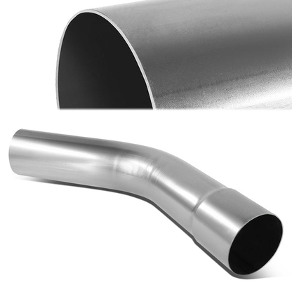 nan EXHAUST PIPE TUBING - BEND - 1PC - 2.5"-2.65" FLARED - OD CUSTOM 45 DEGREE - 18 GAUGE - STAINLESS STEEL