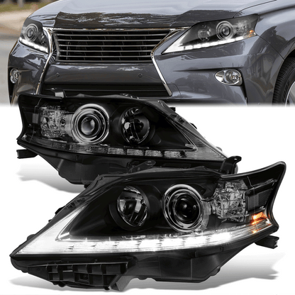 FAROS 13-15 LEXUS RX350, RX450H - FITS MODELS W/ HALOGEN HEADLIGHTS ONLY - PROJECTOR - H11 LOW BEAM / 9005 HIGH BEAM/ 168 SIDE MARKER / 7440A SIGNAL - SMOKE HOUSING / AMBER CORNER