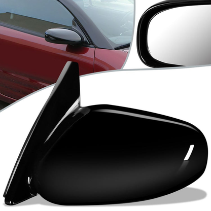 RETROVISOR MIRROR - OEM - 00-05 MITSUBISHI ECLIPSE - MANUAL - PAINTABLE - BLACK - LEFT