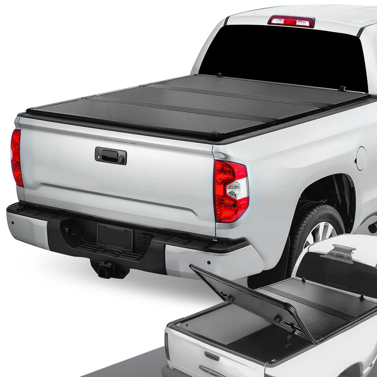 TAPADERA DE CAJUELA TONNEAU COVER - HARD TRI-FOLD - 07-21 TOYOTA TUNDRA - FITS MODELS WITHOUT BED RAIL SYSTEM - FITS 6.5FT FLEETSIDE / STYLESIDE BED MODELS ONLY