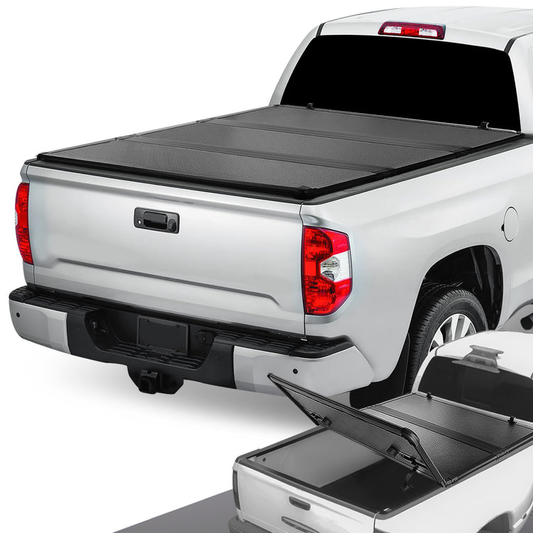 TAPADERA DE CAJUELA TONNEAU COVER - HARD TRI-FOLD - 07-21 TOYOTA TUNDRA - FITS MODELS WITHOUT BED RAIL SYSTEM - FITS 6.5FT FLEETSIDE / STYLESIDE BED MODELS ONLY